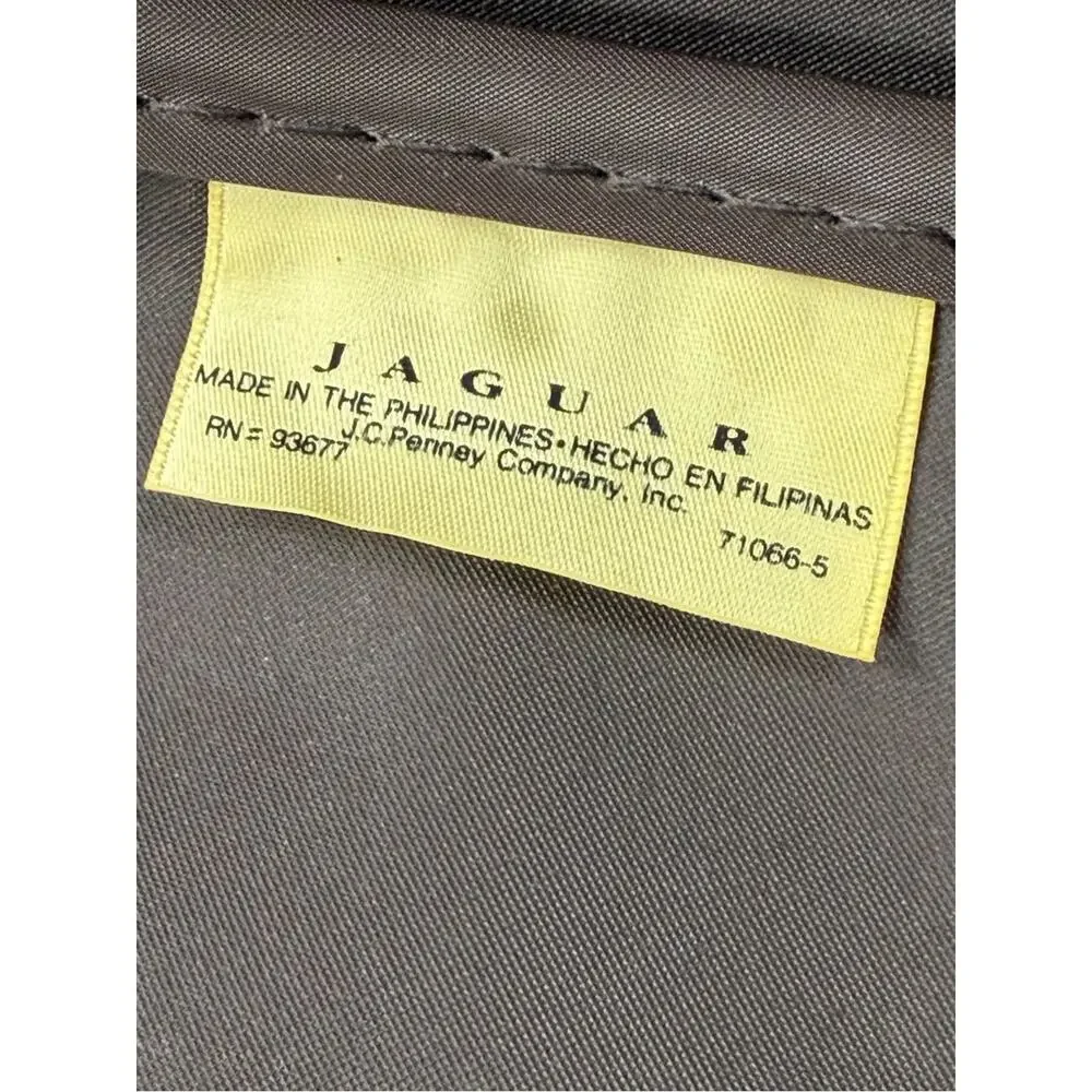 Vintage 1980s Jaguar Brown Garment Bag Suit Carrier Lock 2 Keys